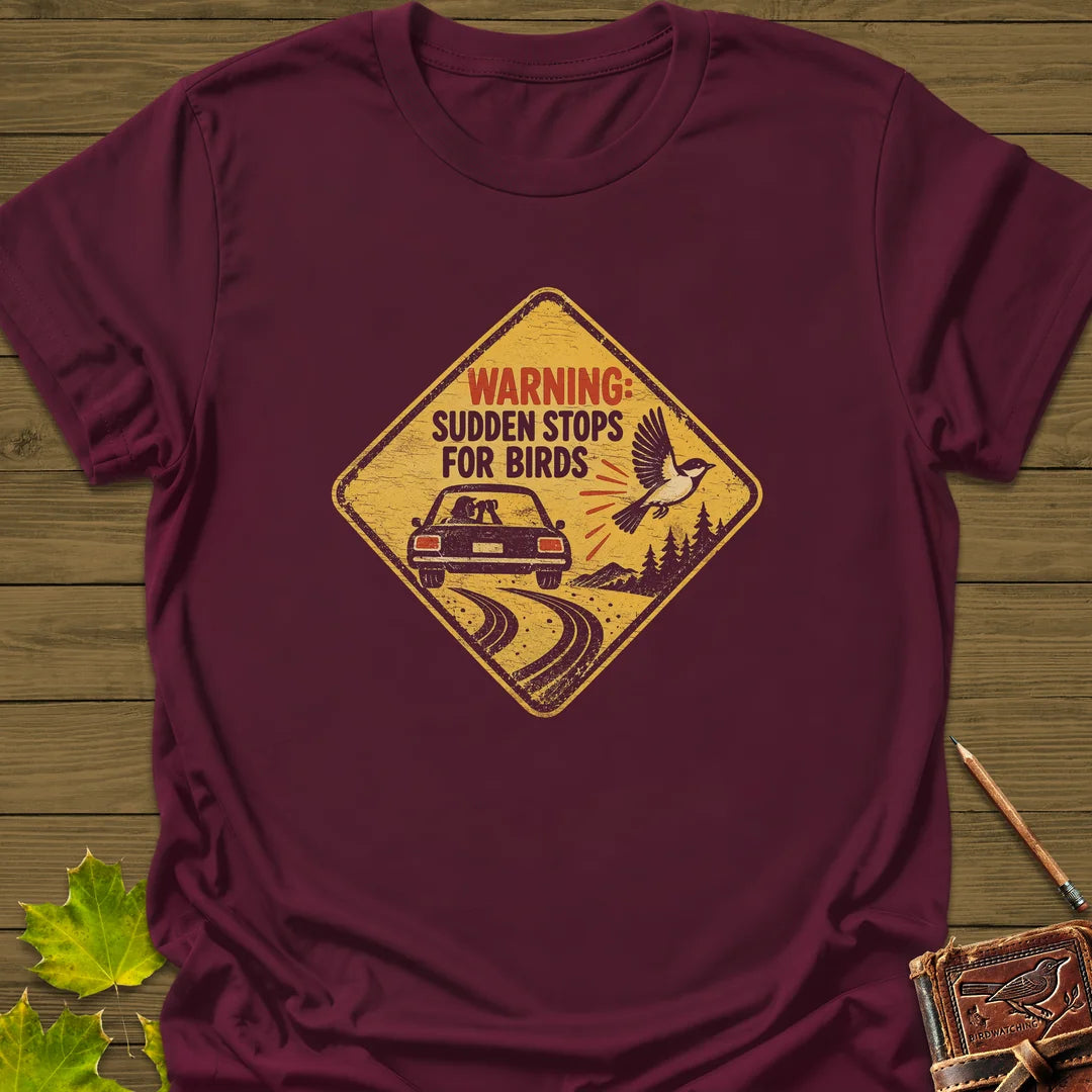 Sudden Stops T-Shirt in Maroon