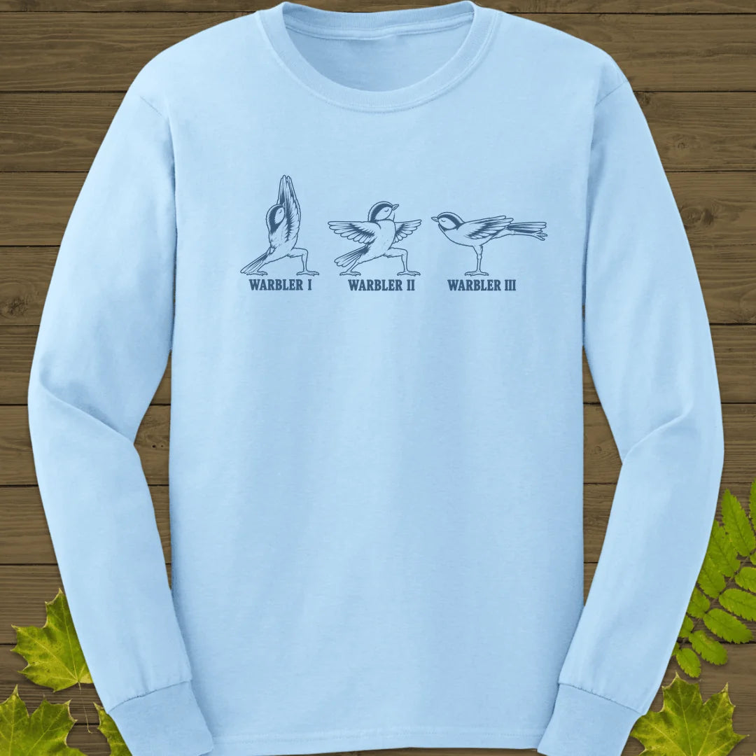 Warrior Pose Warblers Long Sleeve in Light Blue