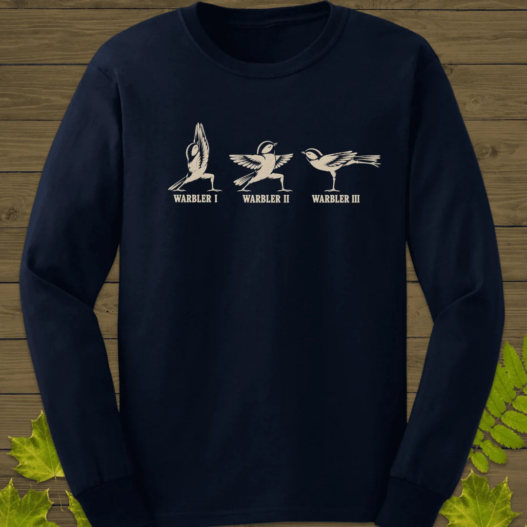 Warrior Pose Warblers Long Sleeve in Navy