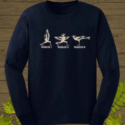 Warrior Pose Warblers Long Sleeve in Navy