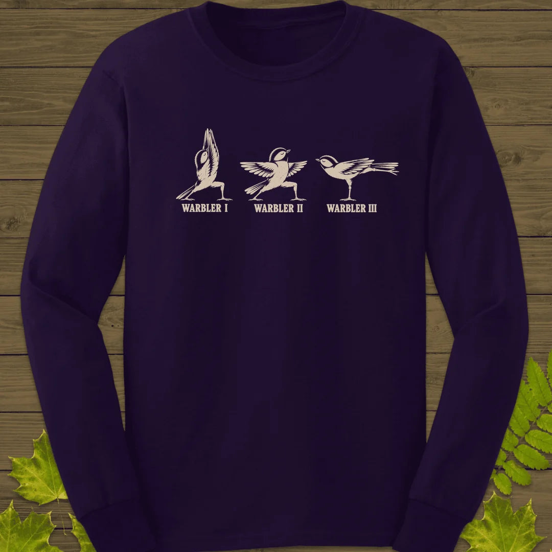 Warrior Pose Warblers Long Sleeve in Purple