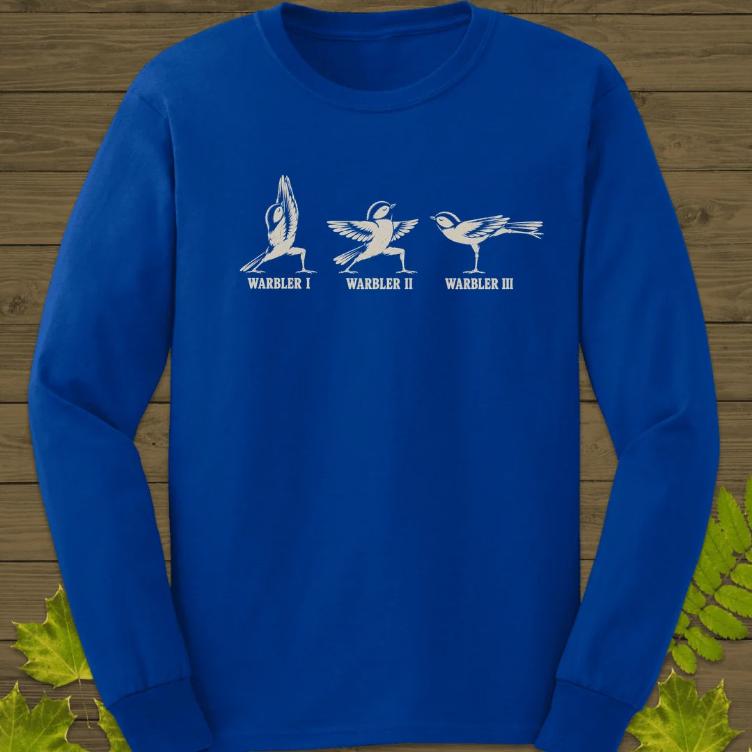 Warrior Pose Warblers Long Sleeve in Royal