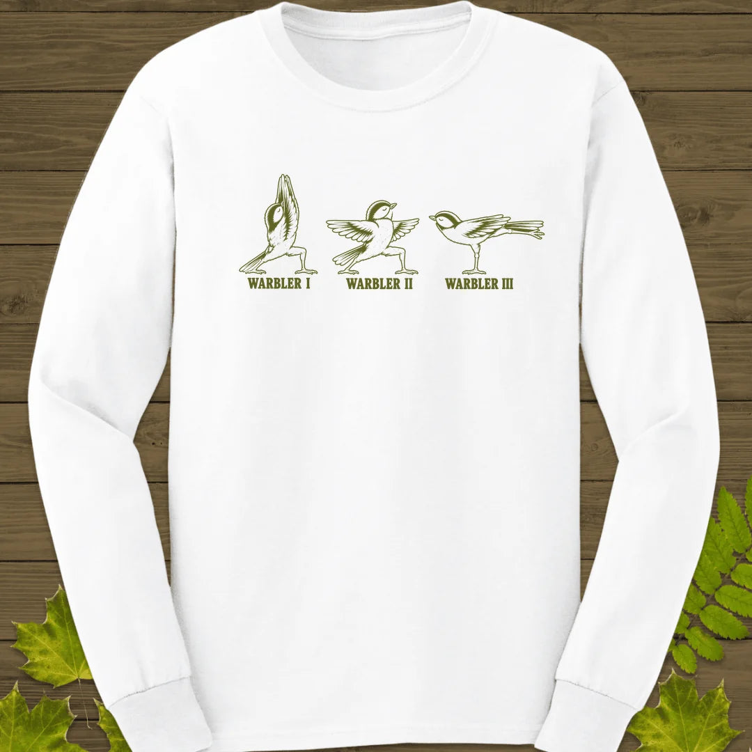 Warrior Pose Warblers Long Sleeve in White