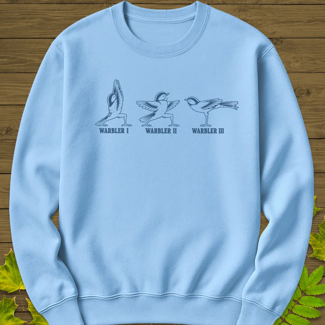 Warrior Pose Warblers Sweatshirt in Light Blue