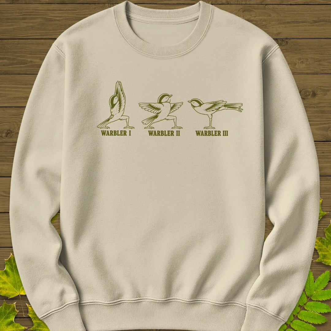 Warrior Pose Warblers Sweatshirt in Sand