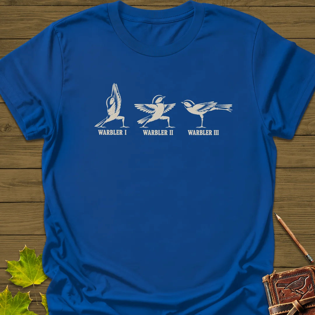 Warrior Pose Warblers T-Shirt in Royal
