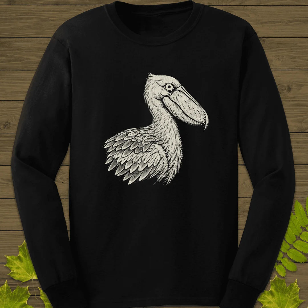 Shoebill Stare Long Sleeve in Black