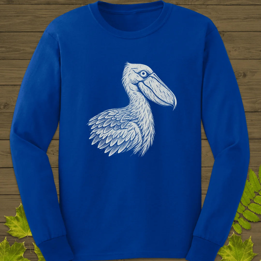 Shoebill Stare Long Sleeve in Royal