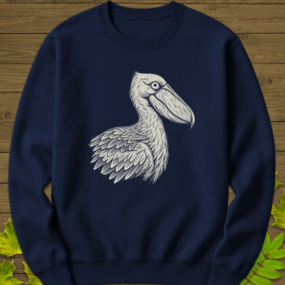 Shoebill Stare Sweatshirt in Navy