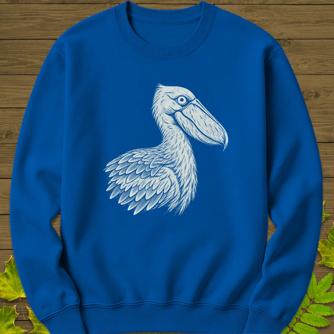 Shoebill Stare Sweatshirt in Royal