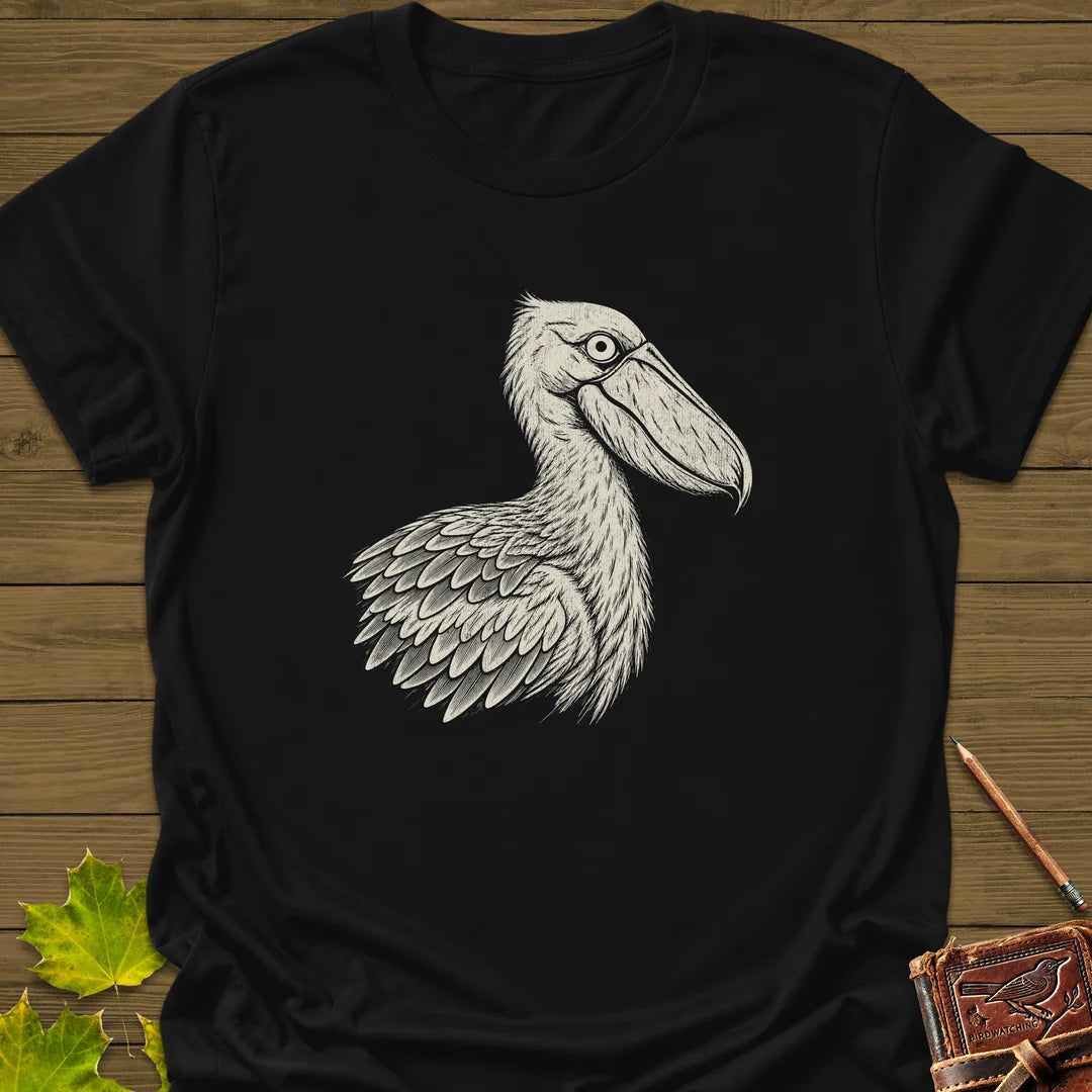 Shoebill Stare T-Shirt in Black