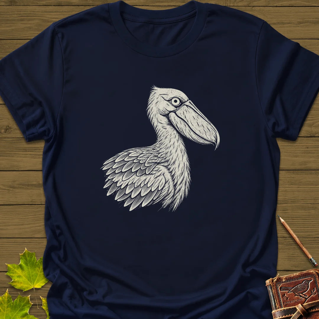 Shoebill Stare T-Shirt in Navy