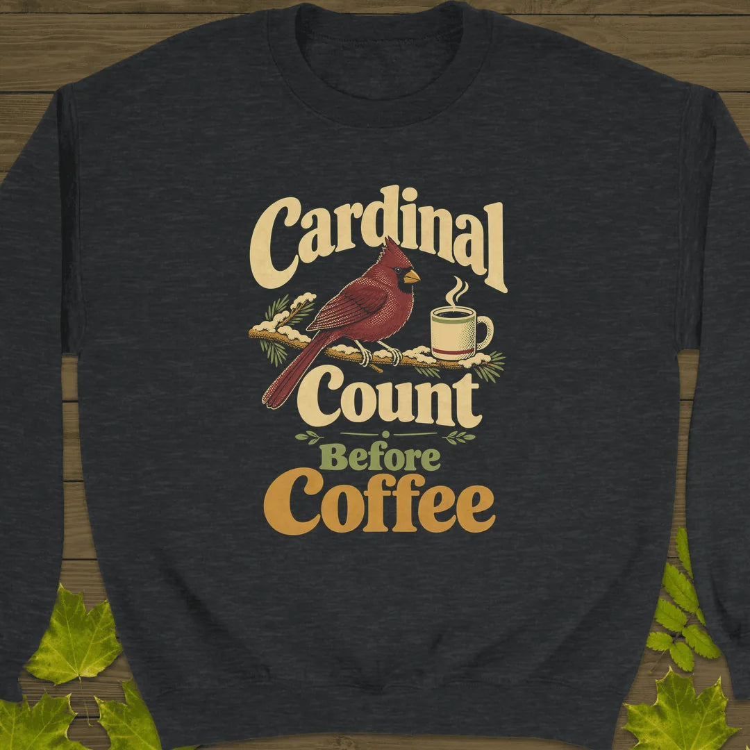 Cardinal Count Sweatshirt in Dark Heather