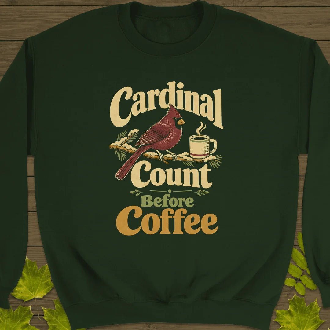 Cardinal Count Sweatshirt in Forest Green