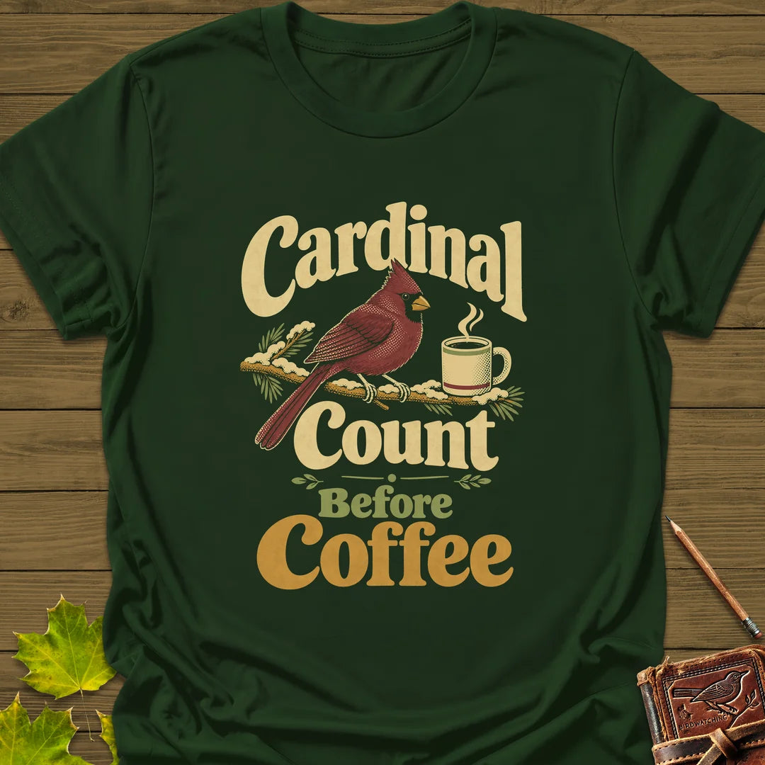 Cardinal Count T-Shirt in Forest Green