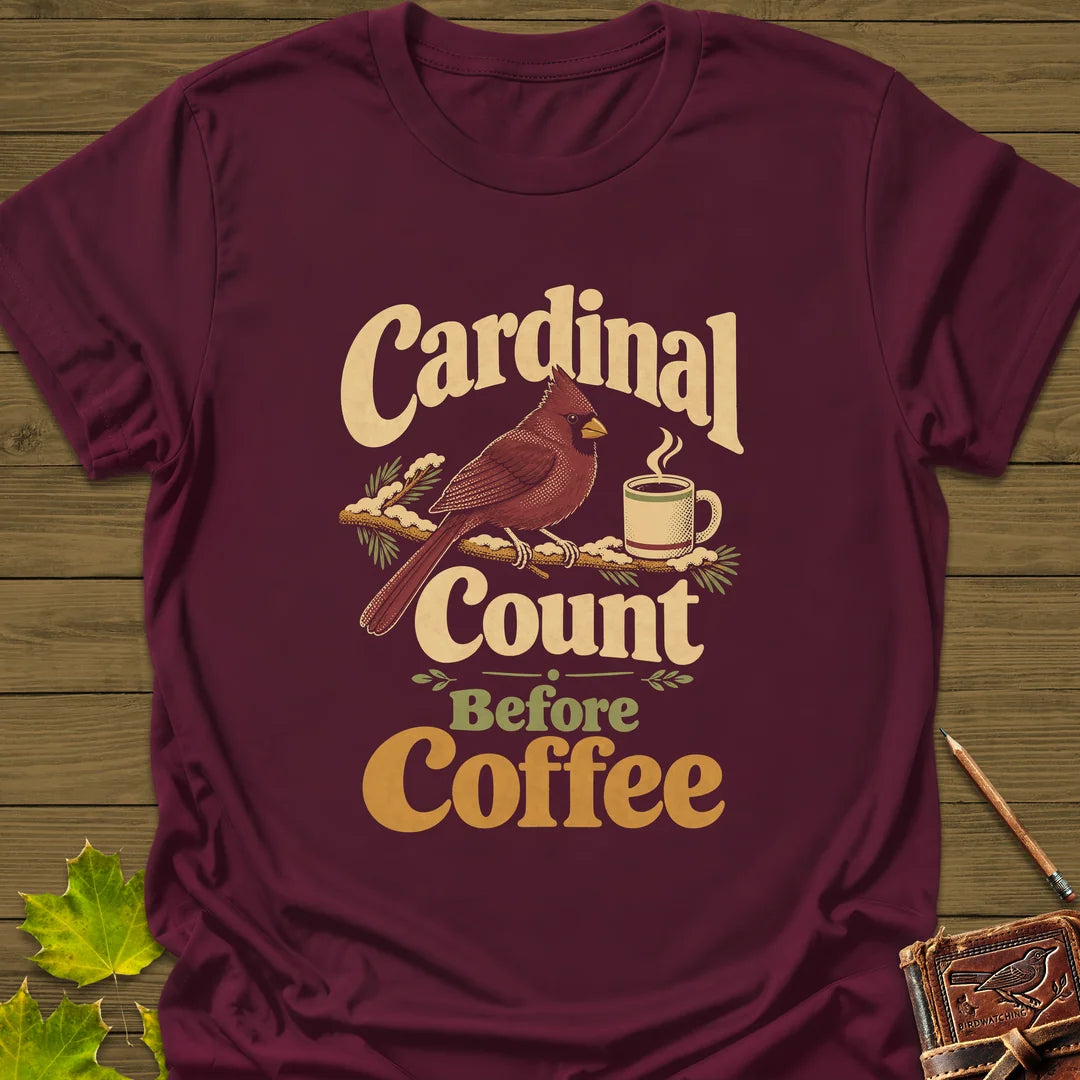 Cardinal Count T-Shirt in Maroon