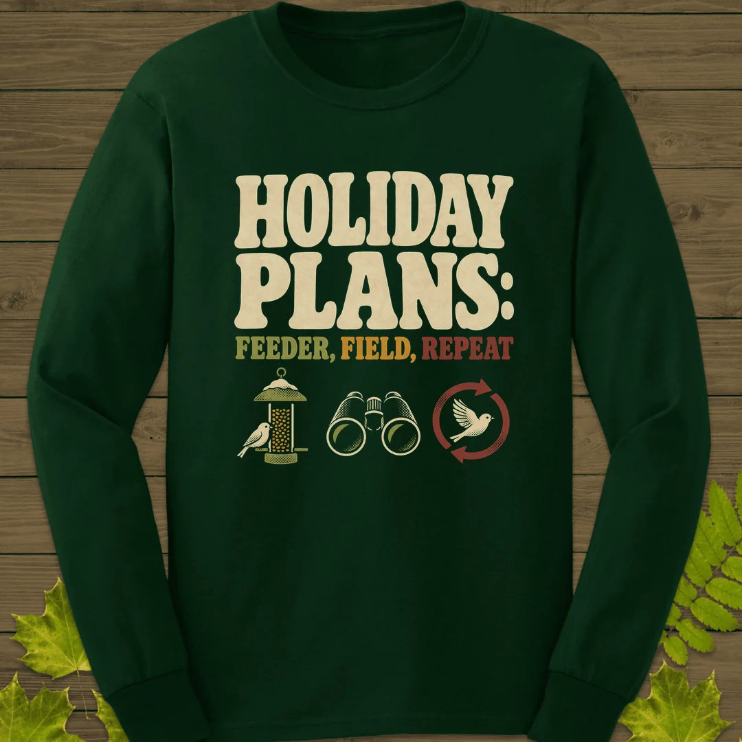 Feeder Field Repeat Long Sleeve in Forest Green