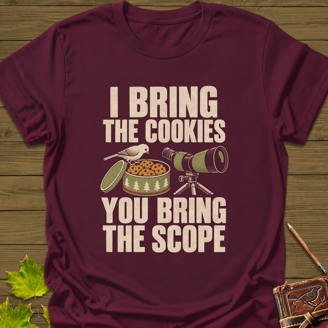 Cookies And Scope T-Shirt in Maroon