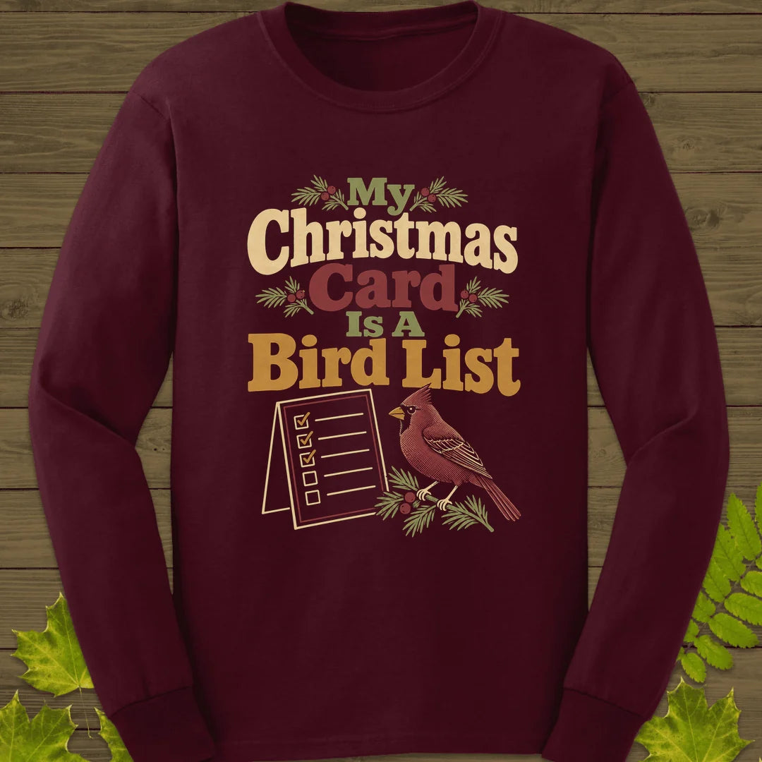 Card Is A List Long Sleeve in Maroon