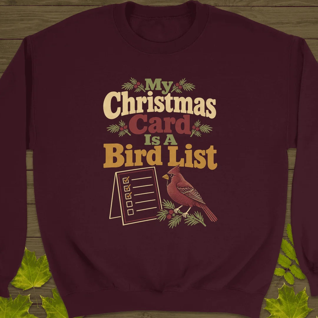 Card Is A List Sweatshirt in Maroon