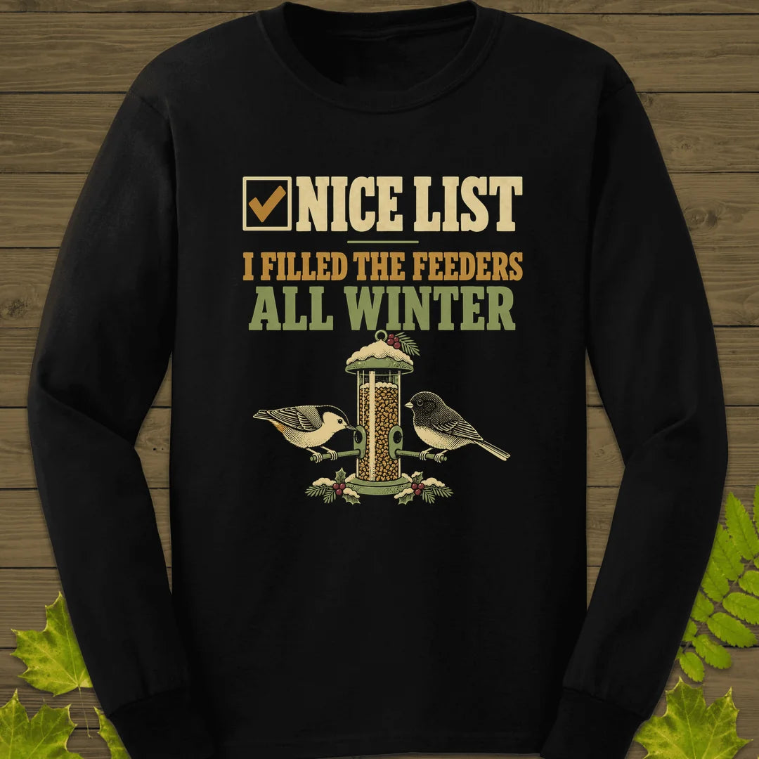 Nice List Feeders Long Sleeve in Black