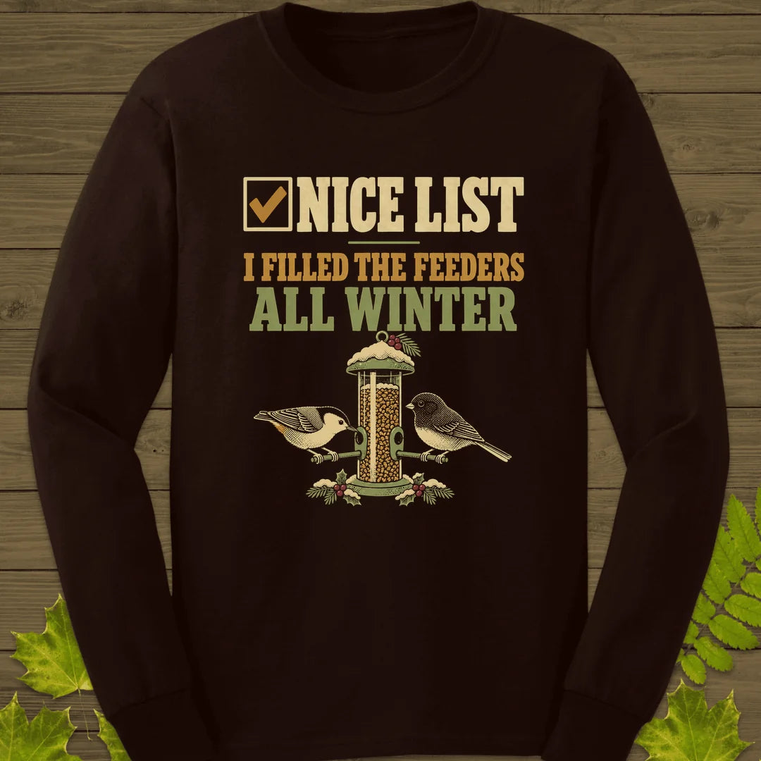 Nice List Feeders Long Sleeve in Dark Chocolate