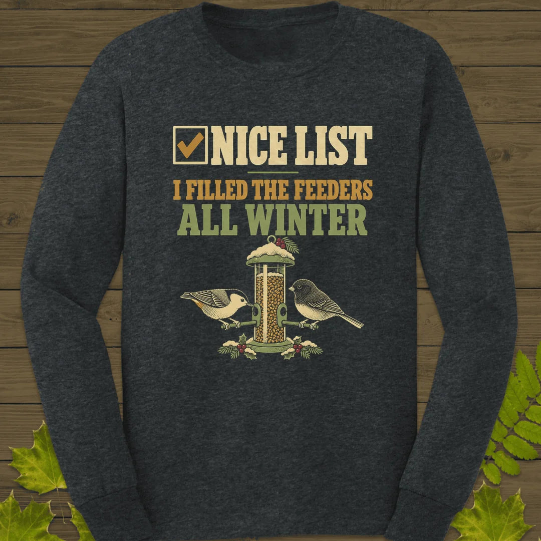 Nice List Feeders Long Sleeve in Dark Heather