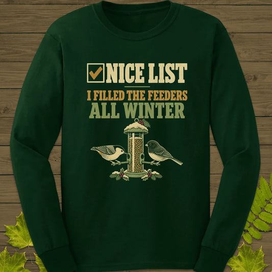 Nice List Feeders Long Sleeve in Forest Green