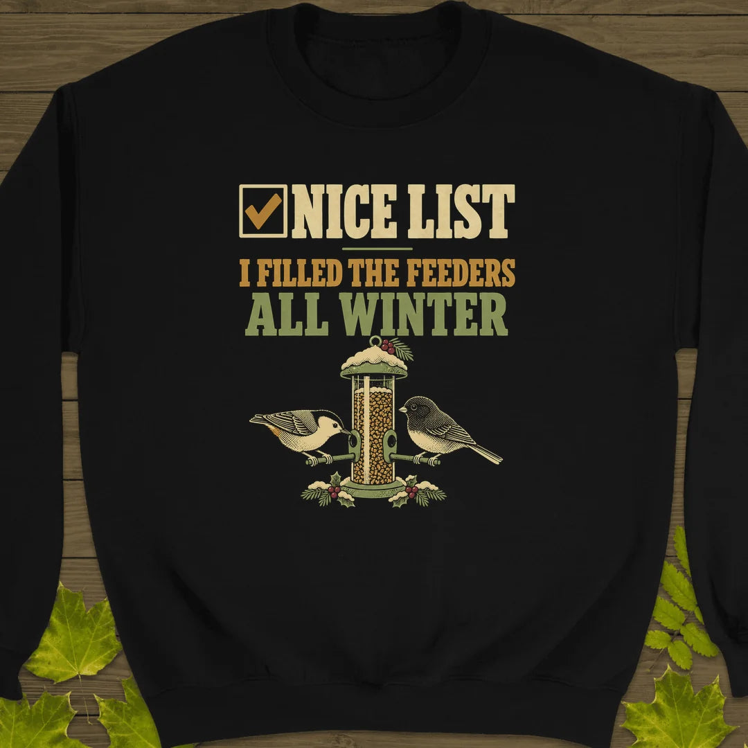 Nice List Feeders Sweatshirt in Black