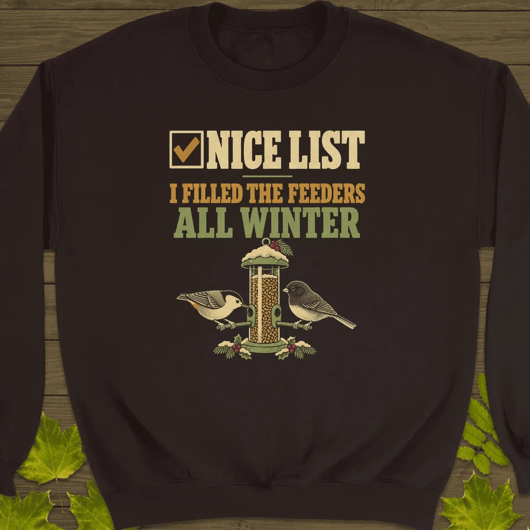 Nice List Feeders Sweatshirt in Dark Chocolate