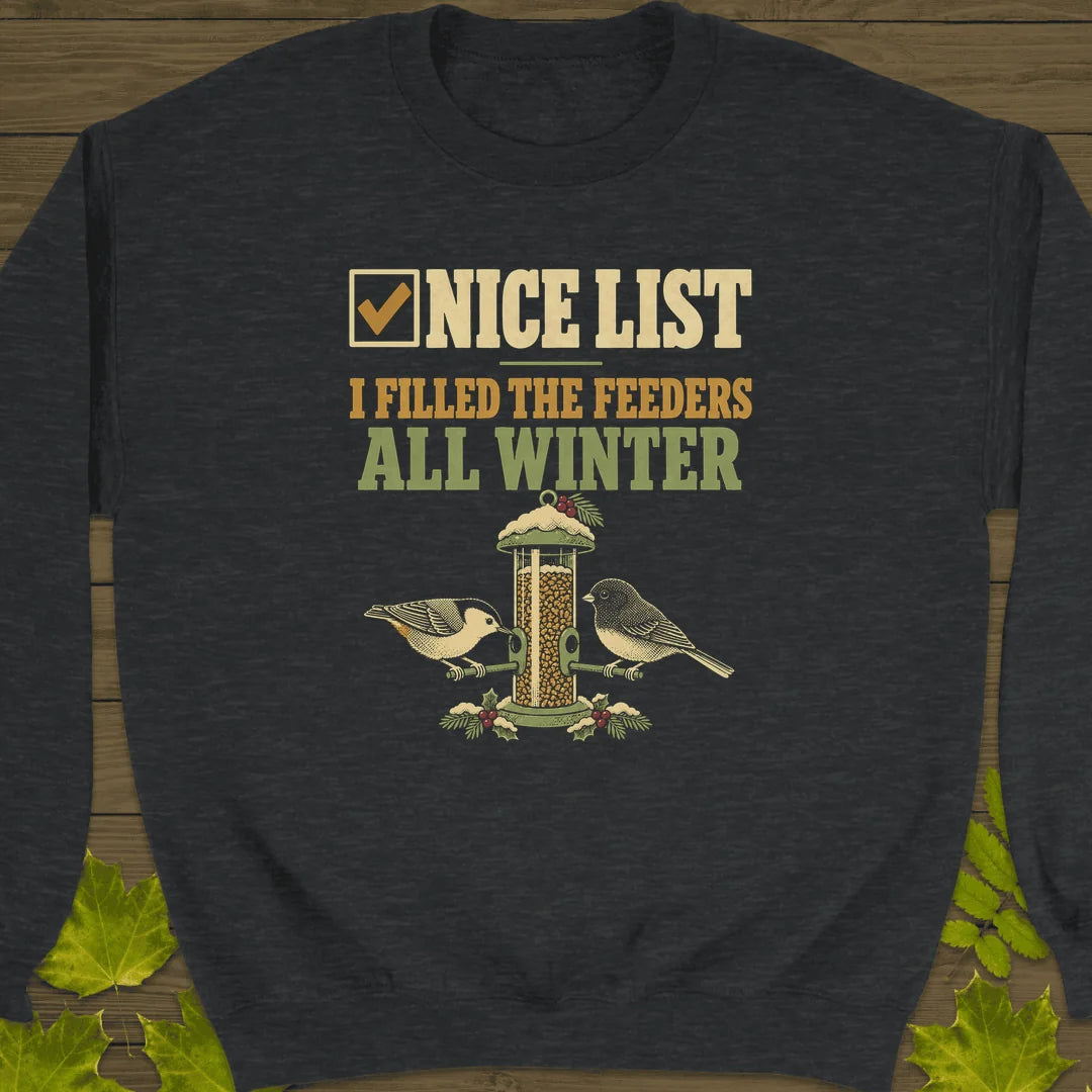 Nice List Feeders Sweatshirt in Dark Heather
