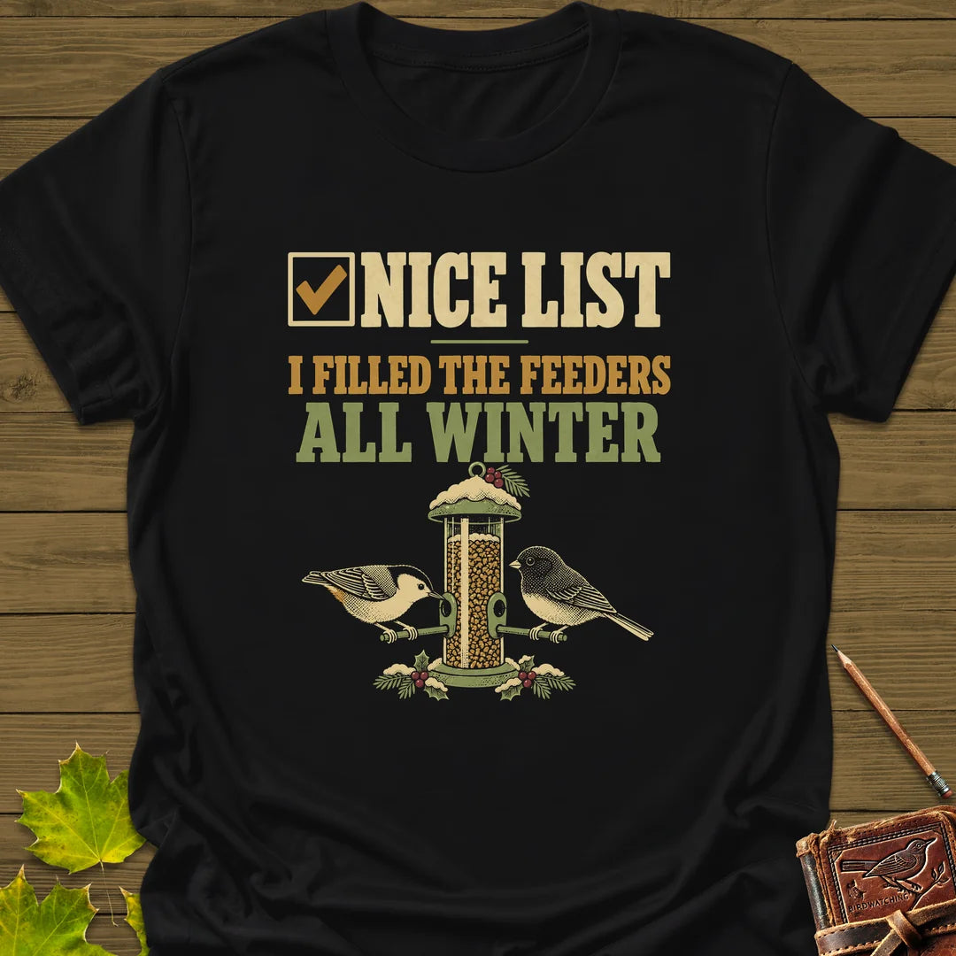 Nice List Feeders T-Shirt in Black