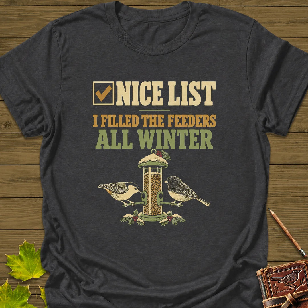 Nice List Feeders T-Shirt in Dark Heather