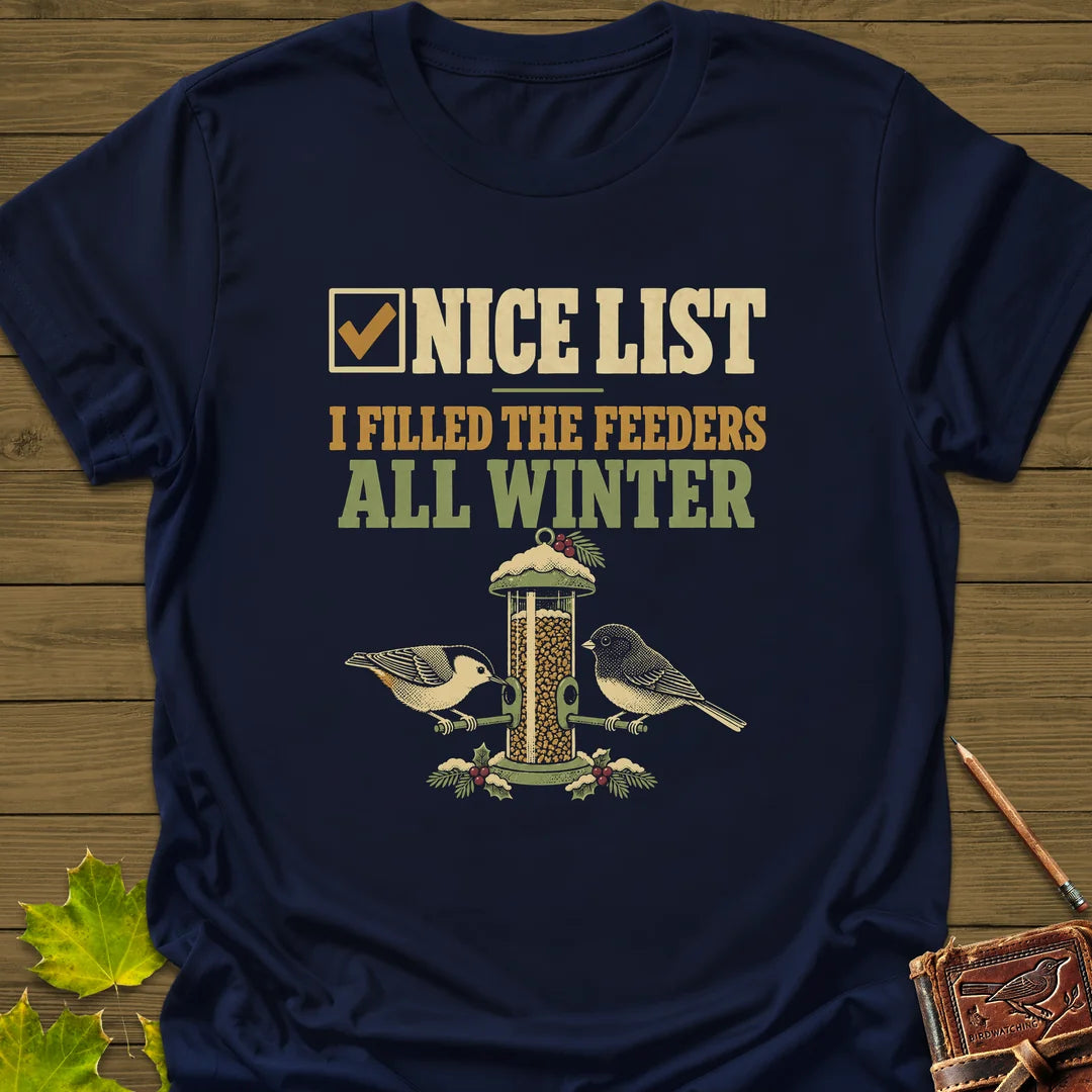 Nice List Feeders T-Shirt in Navy
