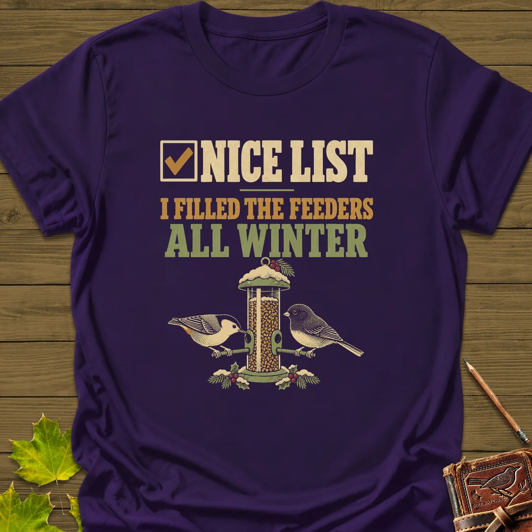 Nice List Feeders T-Shirt in Purple