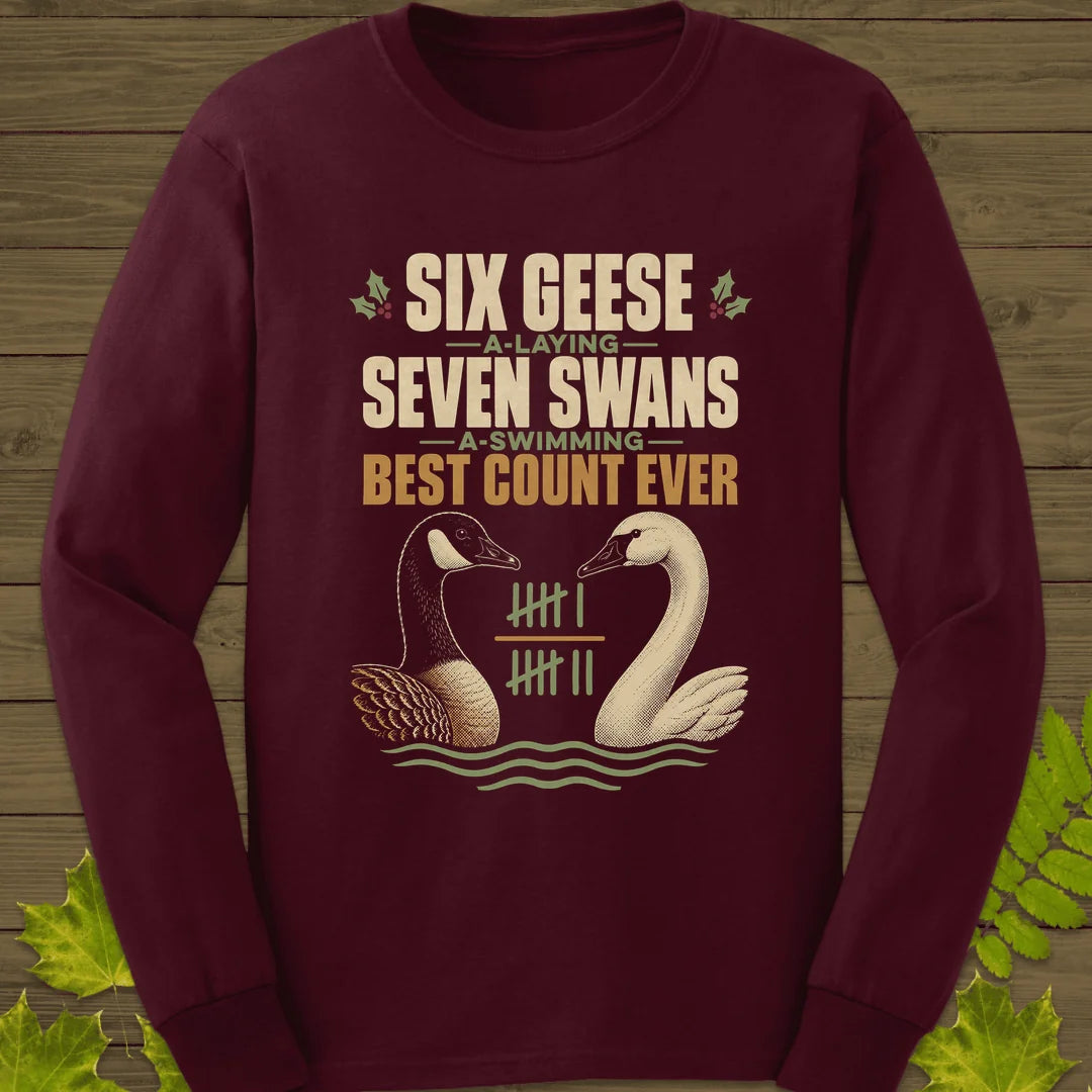 Best Count Ever Long Sleeve in Maroon