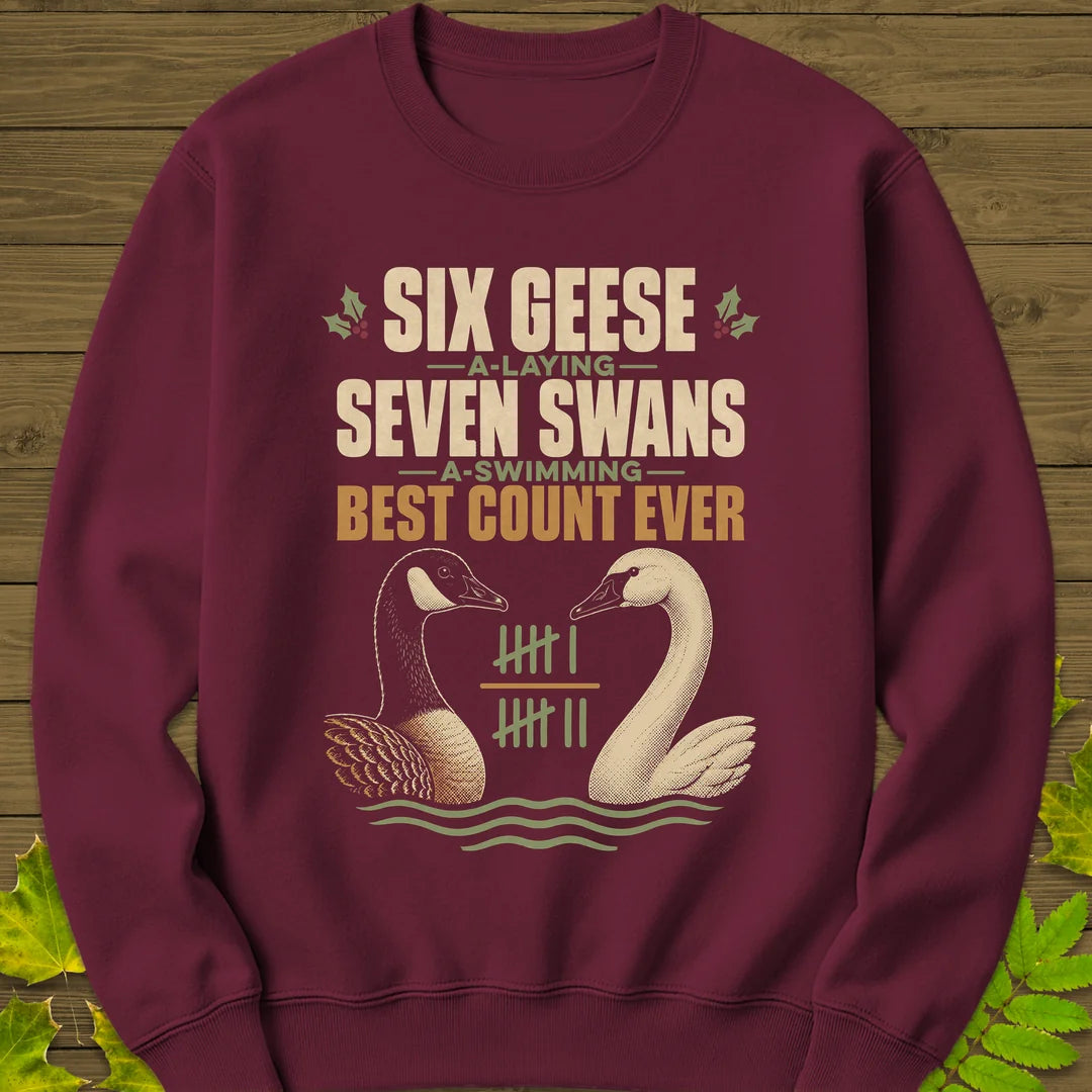 Best Count Ever Sweatshirt in Maroon
