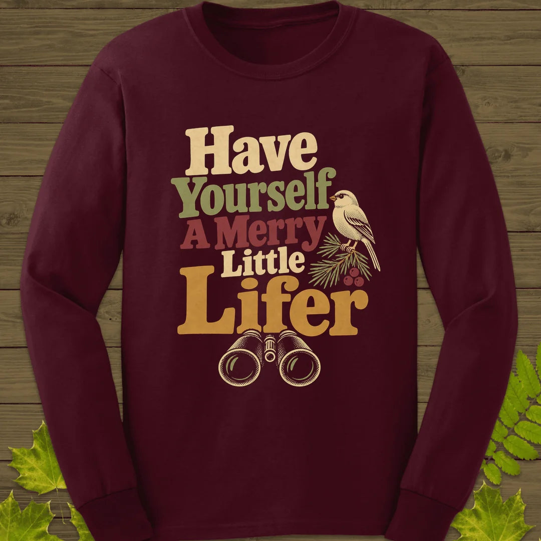 Merry Little Lifer Long Sleeve in Maroon