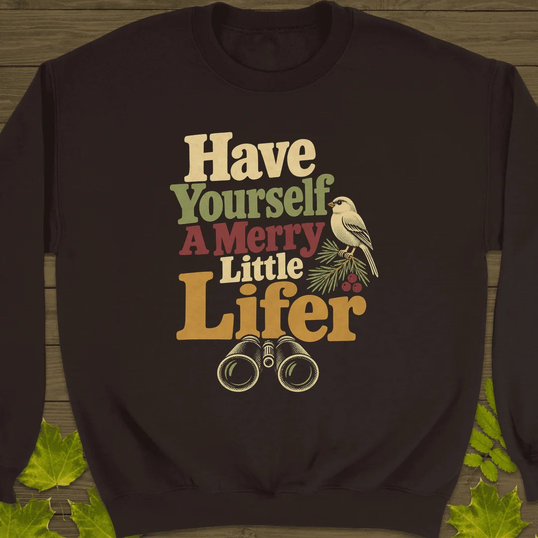 Merry Little Lifer Sweatshirt in Dark Chocolate