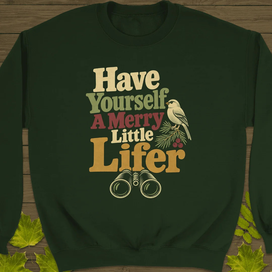 Merry Little Lifer Sweatshirt in Forest Green