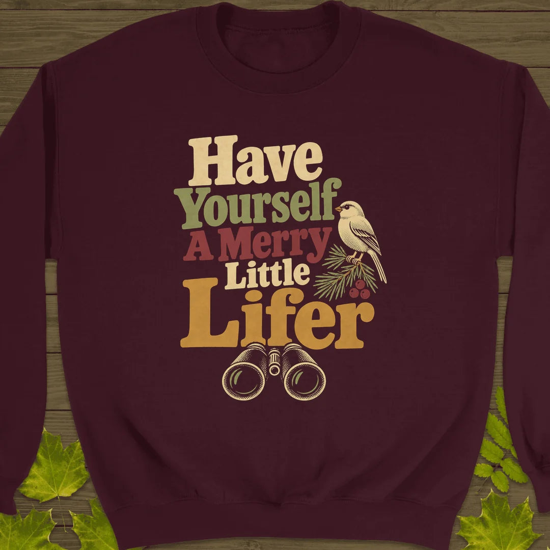 Merry Little Lifer Sweatshirt in Maroon
