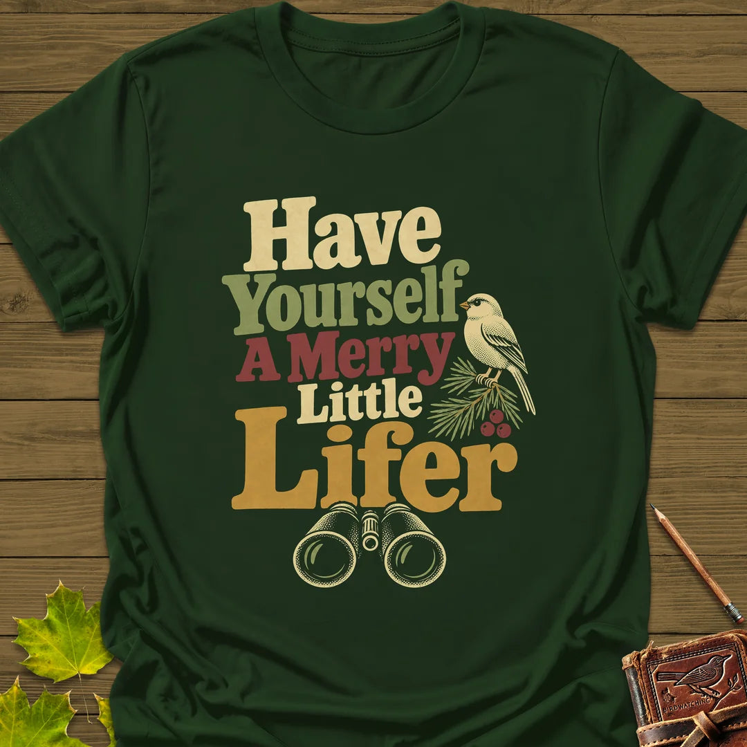 Merry Little Lifer T-Shirt in Forest Green