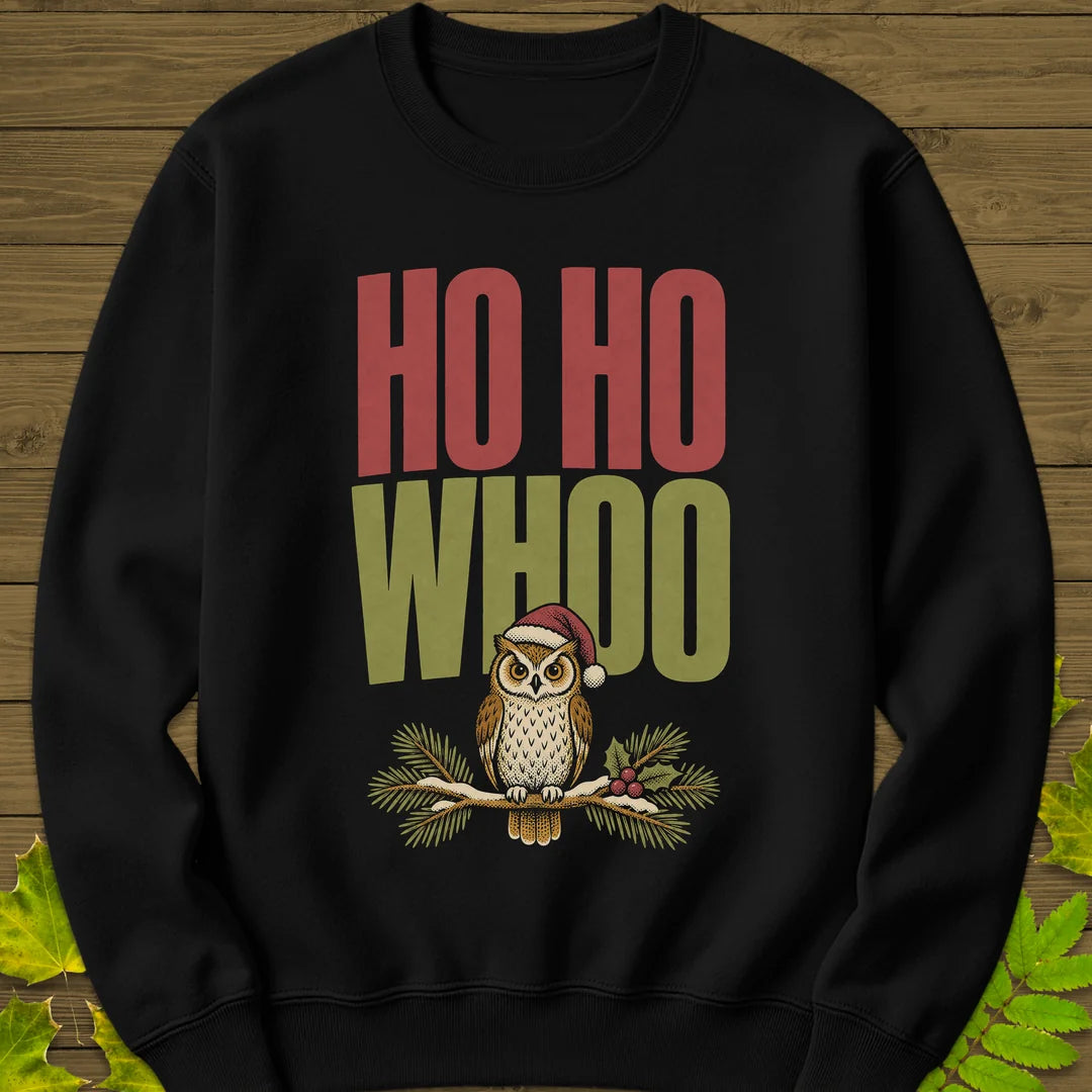 Ho Ho Whoo Sweatshirt in Black