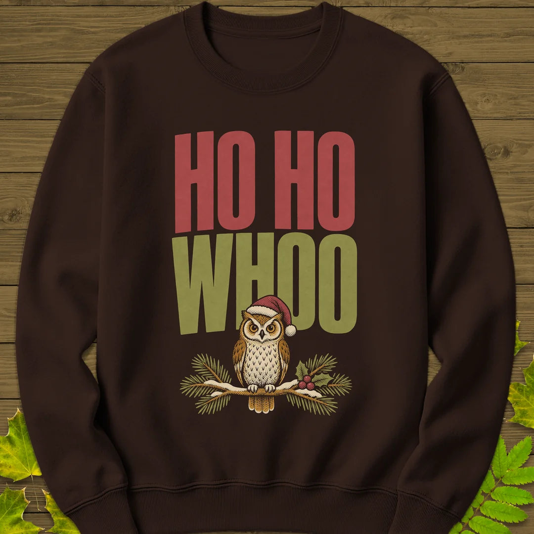 Ho Ho Whoo Sweatshirt in Dark Chocolate
