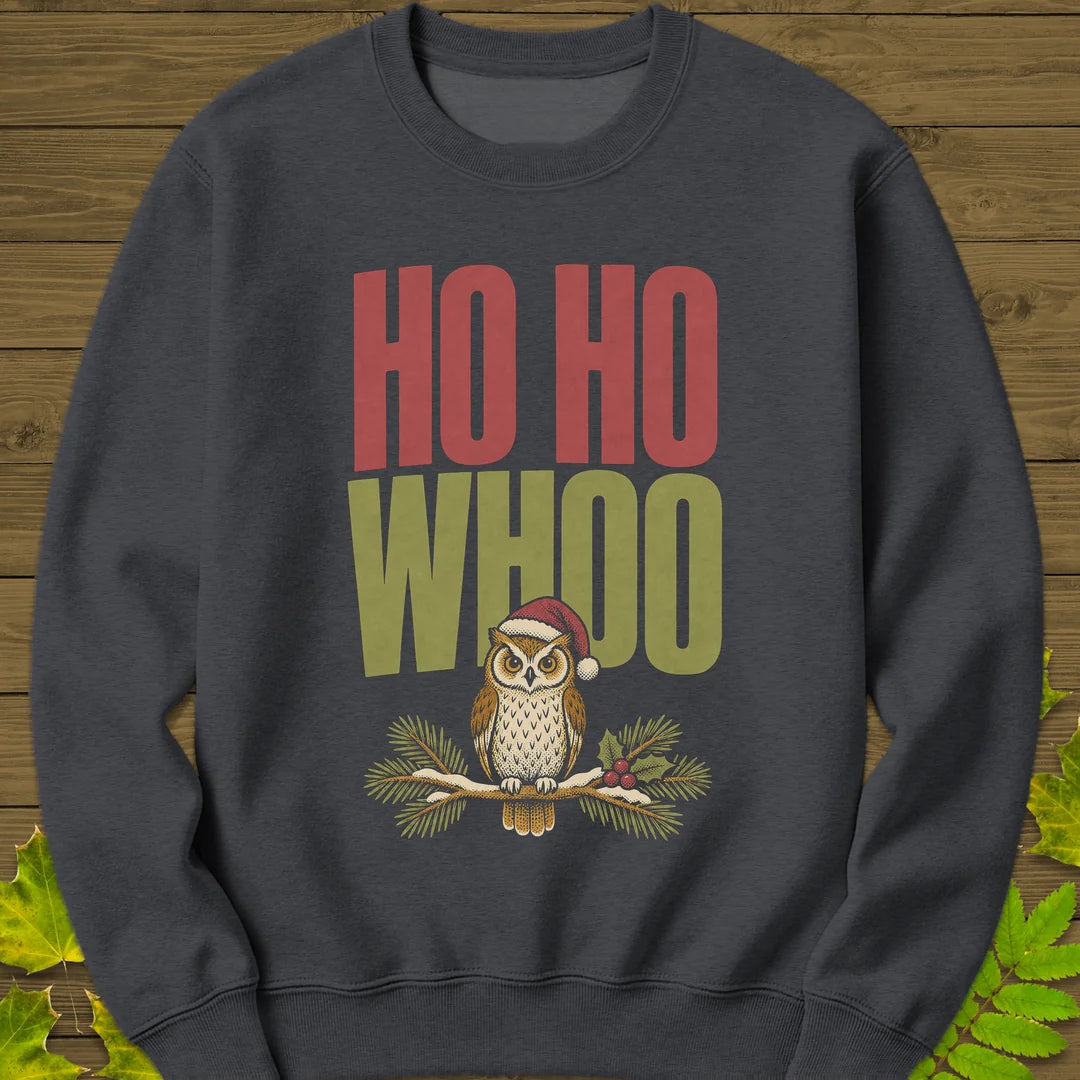 Ho Ho Whoo Sweatshirt in Dark Heather