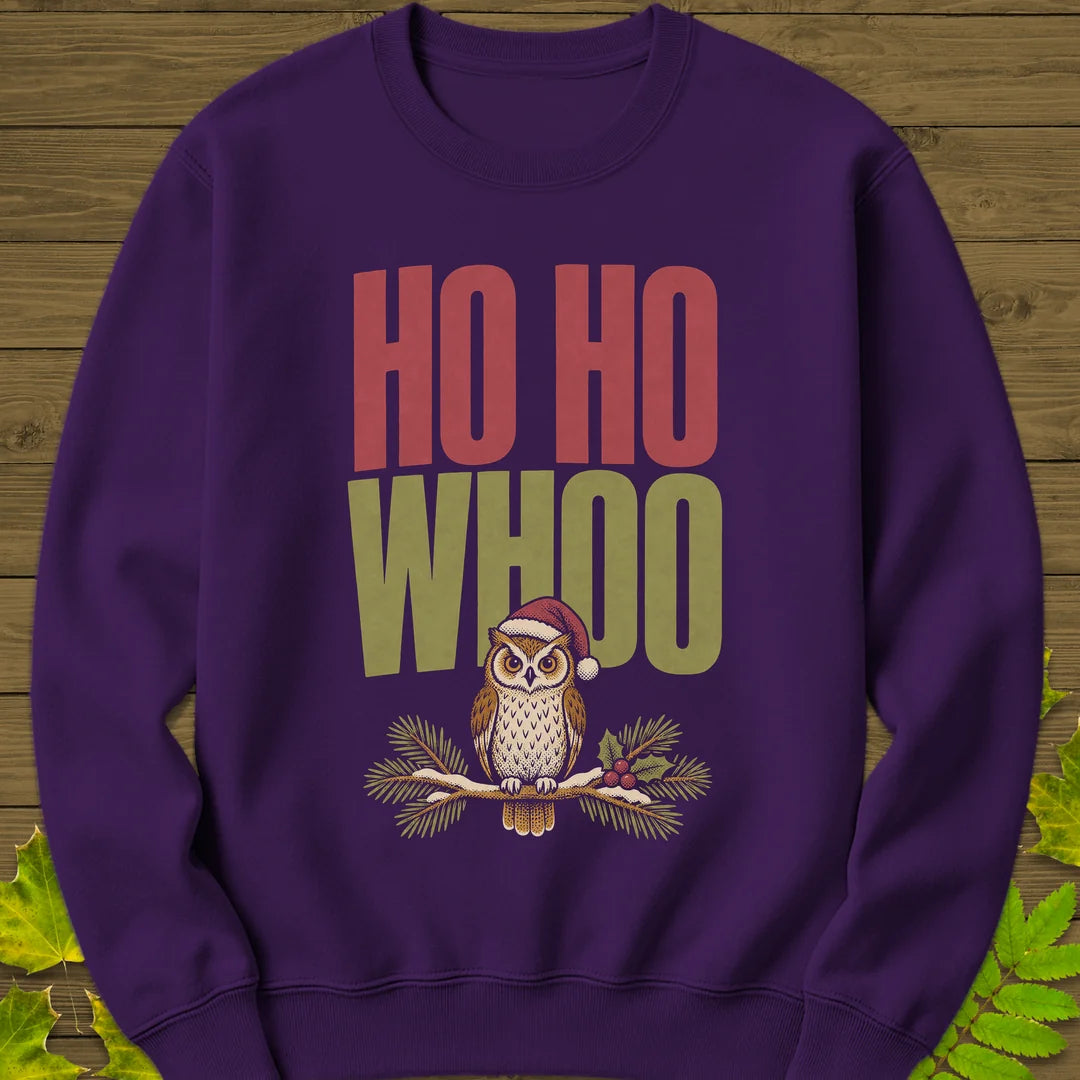 Ho Ho Whoo Sweatshirt in Purple
