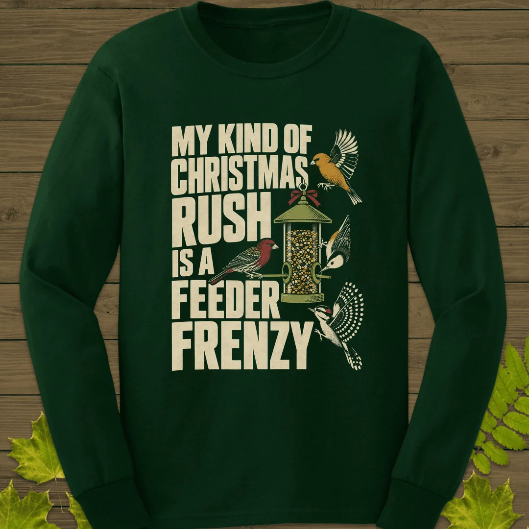 Feeder Frenzy Long Sleeve in Forest Green