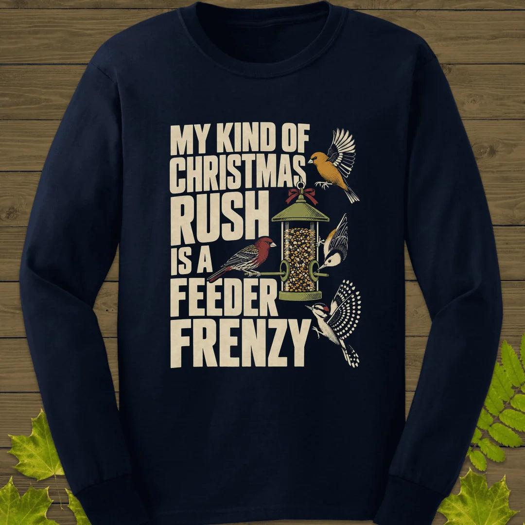 Feeder Frenzy Long Sleeve in Navy