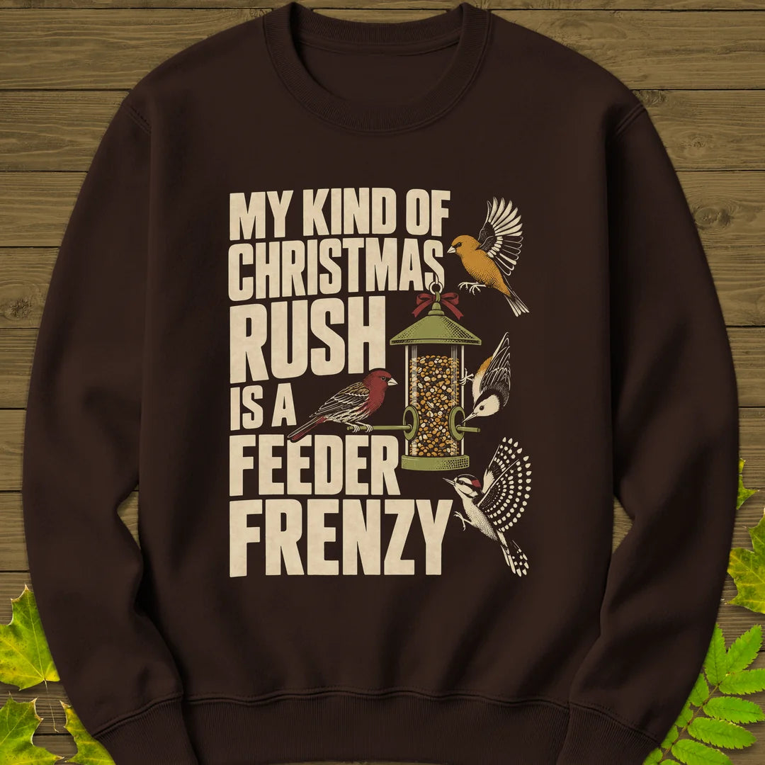Feeder Frenzy Sweatshirt in Dark Chocolate