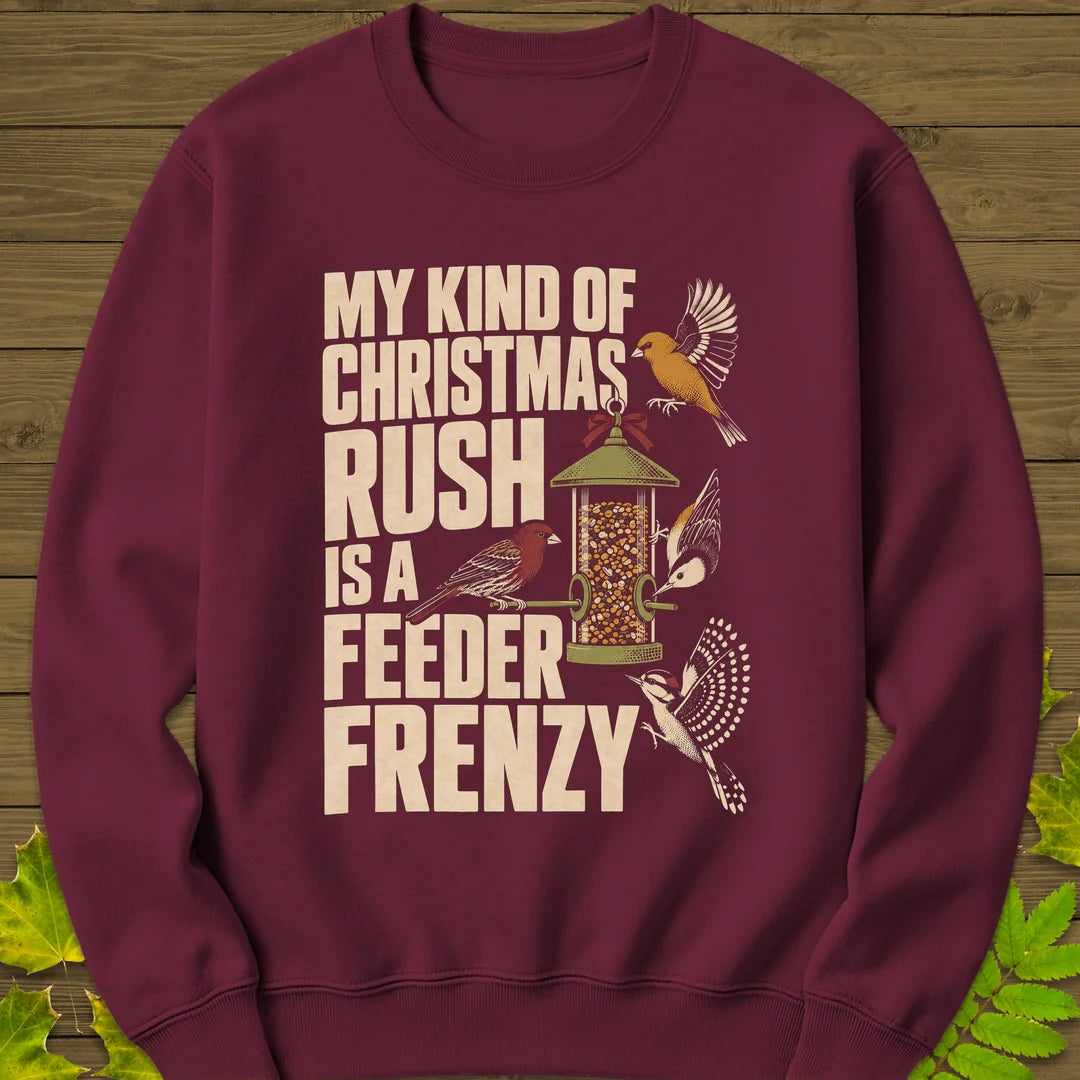 Feeder Frenzy Sweatshirt in Maroon